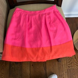 JCrew Size 4 Pink and Orange Skirt